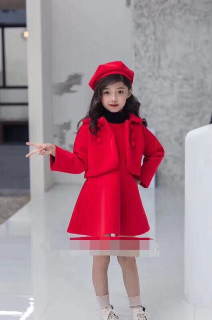 Sét váy dạ 3 chi tiết