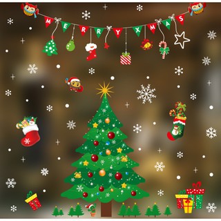 Decal trang trí noel dán kính tĩnh điện - họa tiết phong phú đa dạng - U24