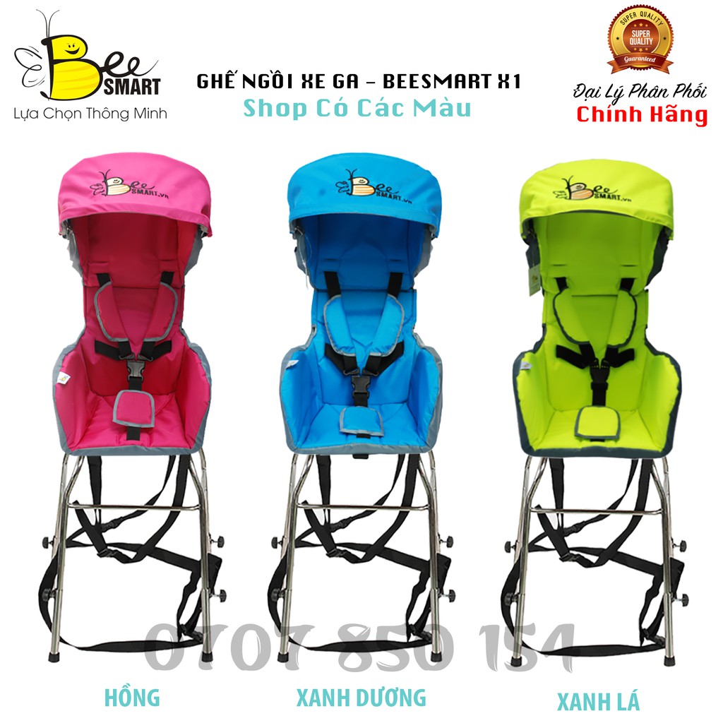 [ Tặng Gối + Áo Mưa] - Ghế ngồi xe Tay Ga thông minh cho bé Beesmart X1