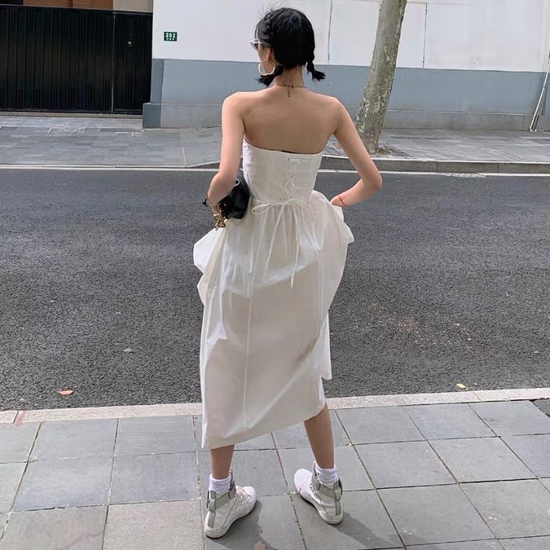 KIMMIE SKIRT Váy ống sơ mi Thiết kế không dây xẻ tà KÈM ẢNH THẬT phong cách cá tính, sexy, năng động JU Seok Kyung