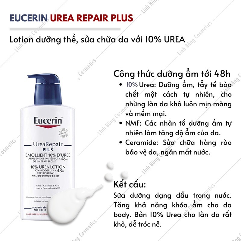 KEM DƯỠNG PHỤC HỒI -TÁI TẠO DA EUCERIN UREA 5% và 10% (kéo xem feedback và video mua hàng)