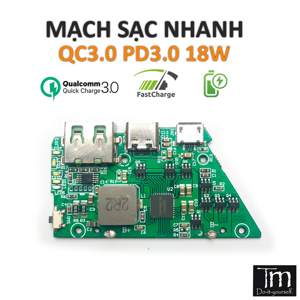 Mạch Sạc Dự Phòng Nhanh 18W SW6106 QC3.0 PD3.0