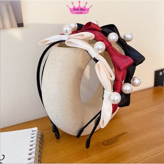 Xước tóc tiểu thư, xước tóc nơ gắn châu, bờm Hàn Quốc điệu đà Hichi shop