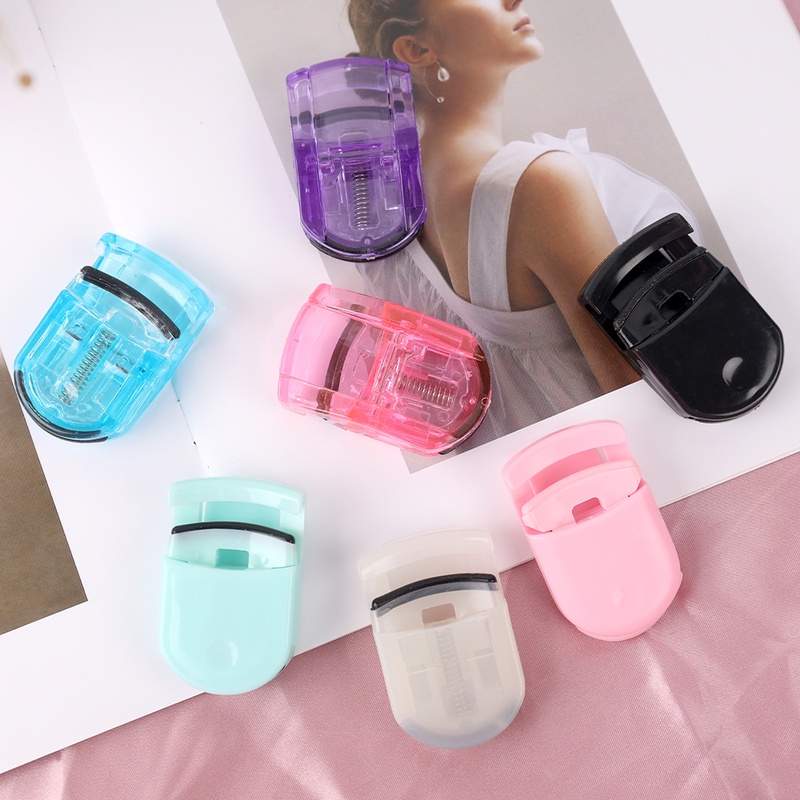 Dụng Cụ Bấm Cong Mi Mini Nhiều Màu Sắc Kèm Băng Keo Dán Thay Thế Tiện Dụng