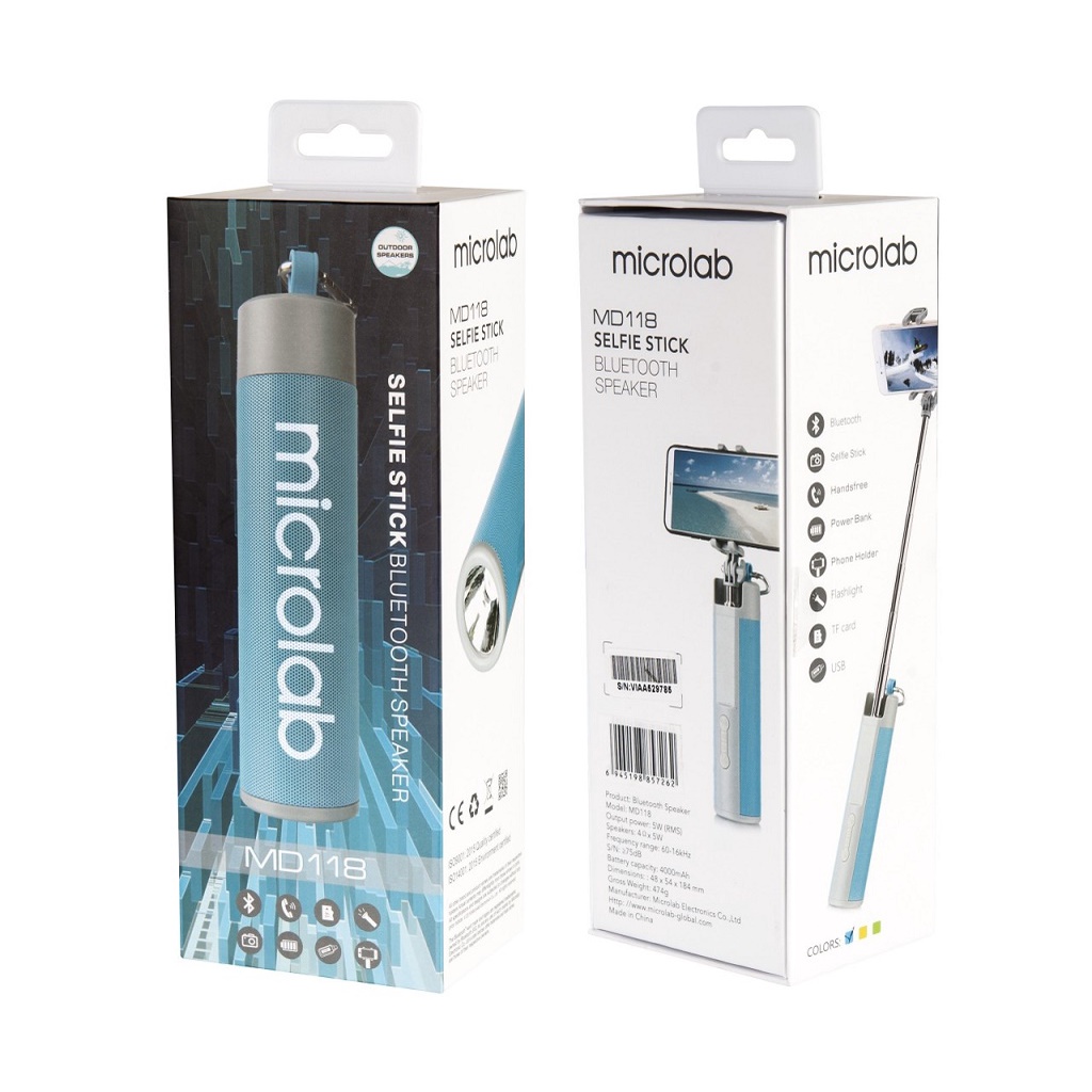 Loa Bluetooth Microlab MD118 kèm gậy Sefile  - Hàng Chính Hãng BH 12 Tháng