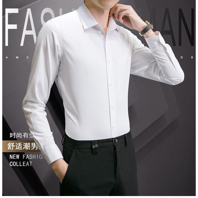 Áo sơ mi nam dài tay kiểu dáng công sở form Hàn Quốc cực đẹp