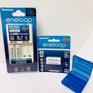 Bộ sạc pin aa aaa eneloop panasonic k-kj51mcc20v made in japan