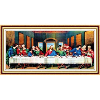 ( ĐÃ ĐÍNH) Tranh đính đá thành phẩm 12 THÁNH TÔNG ĐỒ 104x50cm DF2313