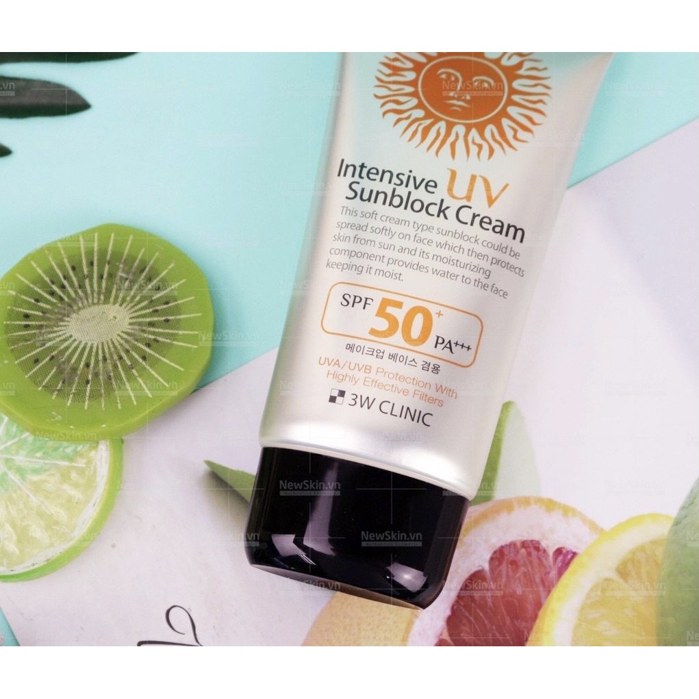 Kem Chống Nắng 3W Clinic Dành Cho Mọi Loại Da SPF50 PA+++ Intensive UV Sunblock Cream (70ml) | BigBuy360 - bigbuy360.vn