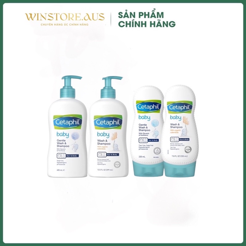 Sữa Tắm Dưỡng Da Cho Bé Cetaphil Baby Daily Lotion Organic 230 ml &amp; 400ml