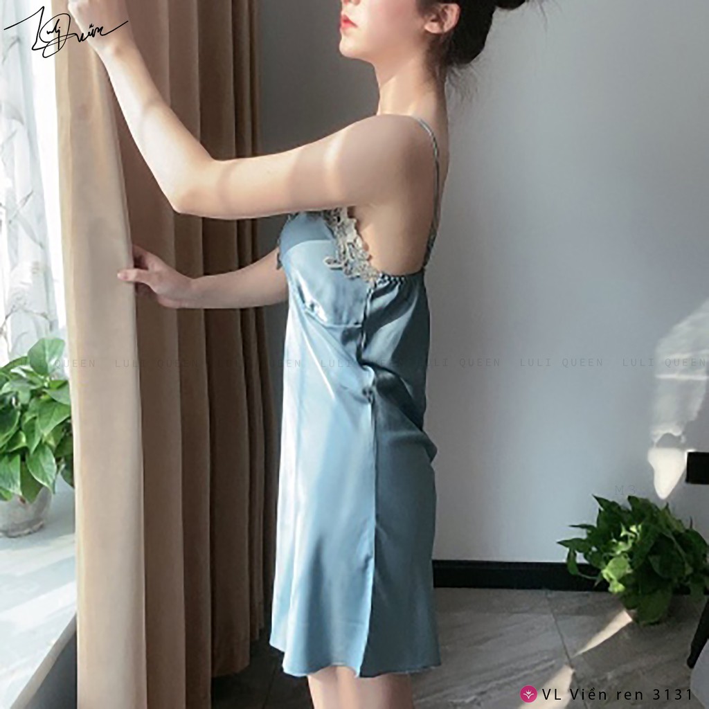 Váy ngủ lụa Cao cấp 3131 [Hàng có sẵn] mềm mịn mát
