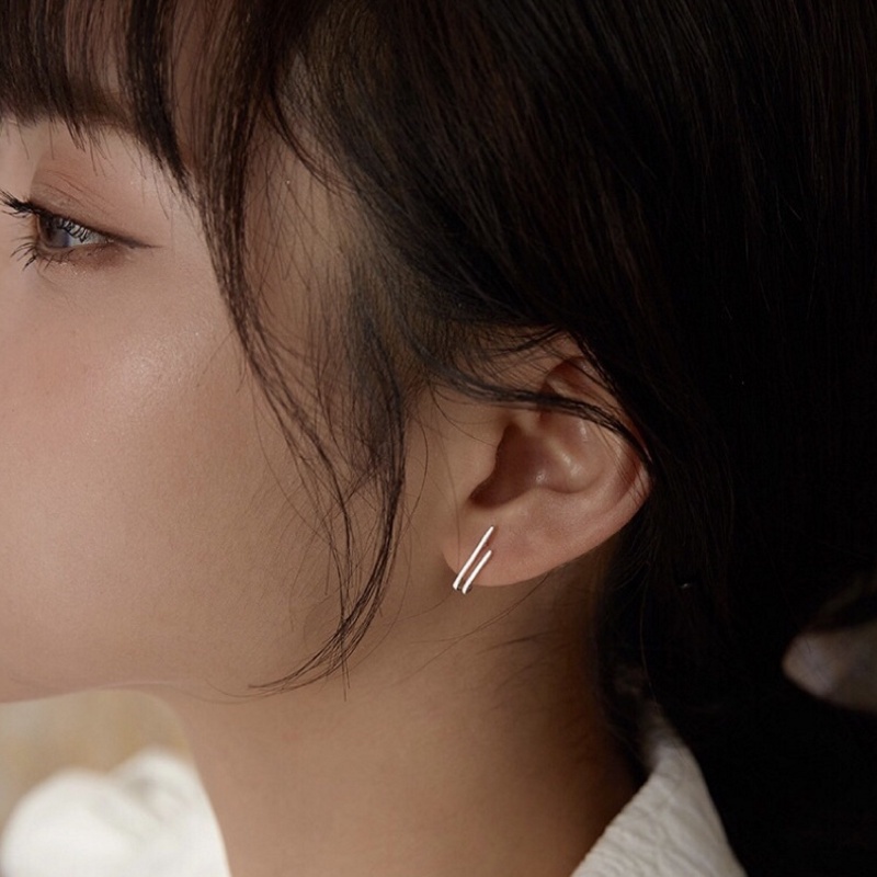 Khuyên tai bạc s925 thiết kế đơn giản