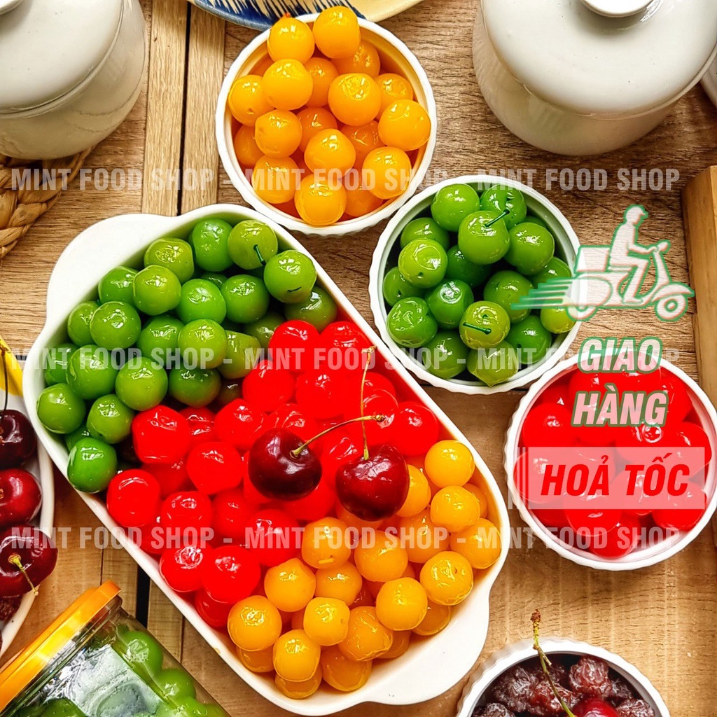 Mứt Cherry ANh Đào Giòn  - Lon 500gram