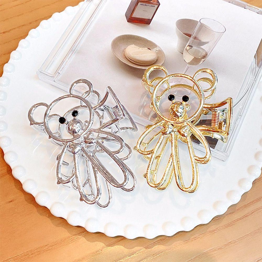 AROMA Kẹp Tóc Hình Móng Vuốt Gấu Bằng Hợp Kim Dễ Phối Đồ Phong Cách Hàn Quốc