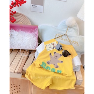 bộ gấu bear tay trắng bé trai