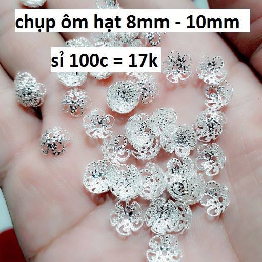 nguyên liệu handmade chụp hoa ôm hạt giá rẻ - chụp hoa - 100c = 15k