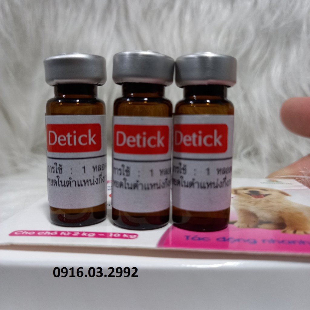 Nhỏ gáy diệt ve rận chó mèo Detick