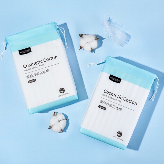 Bông Tẩy Trang Maycreat 230 Tờ - Bông Tẩy Trang  Maycreat 230 Miếng 3 Lớp Hàng Nội Địa Trung Cao Cấp