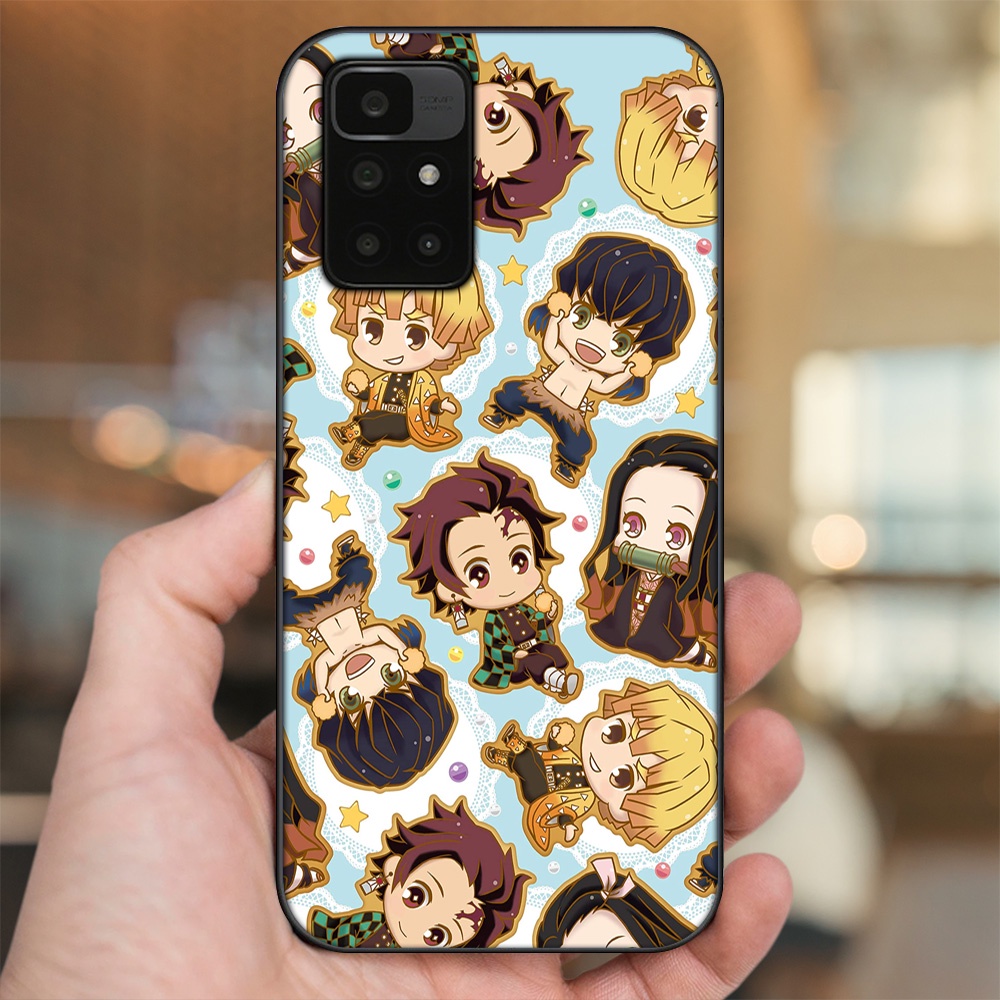 Ốp lưng Xiaomi Redmi 10 viền đen in hình Zenitsu Kimetsu no Yaiba