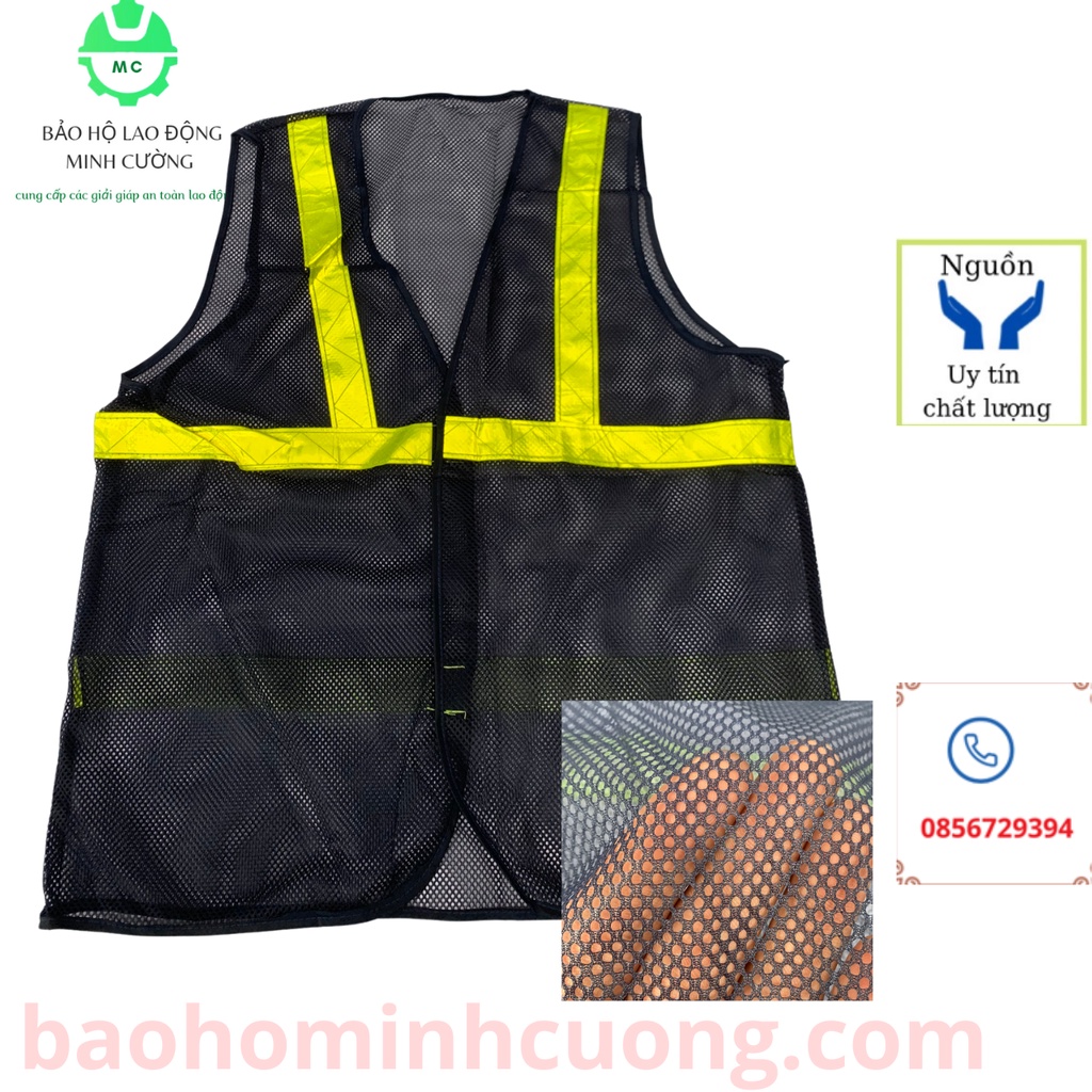 Áo phản quang lưới màu xanh môi trường