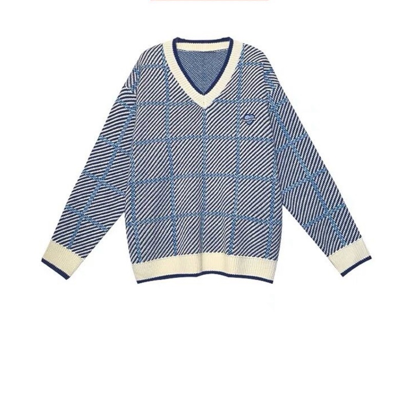 Áo Sweater Dệt Kim Cổ Chữ V Dáng Rộng Mềm Mại Thời Trang Mùa Thu Cho Nữ