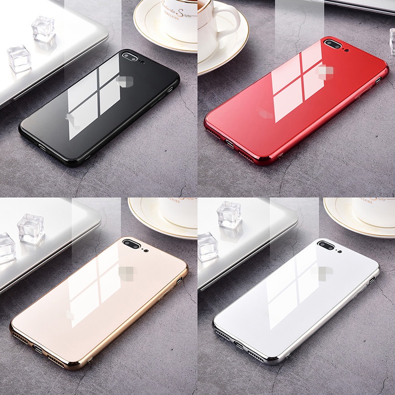 Ốp điện thoại mặt kính tráng gương cho iPhone XS Max XR X 8 7 6 6s Plus
