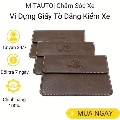 Ví đựng giấy tờ xe ô tô  cao cấp dập logo theo các hãng xe Mitauto