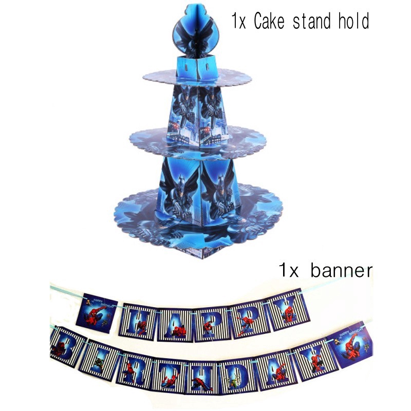 Bộ dụng cụ ăn hình Batman trang trí bàn tiệc sinh nhật cho bé