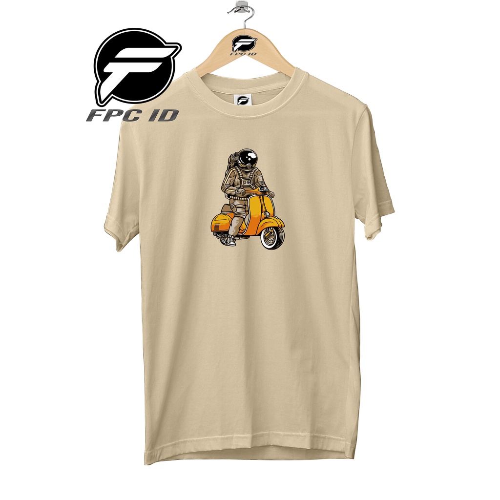 Áo Thun Cotton Họa Tiết Phi Hành Gia Vespa Combed 30s Distro Jumbo Tùy Chọn Cho Nam Và Nữ