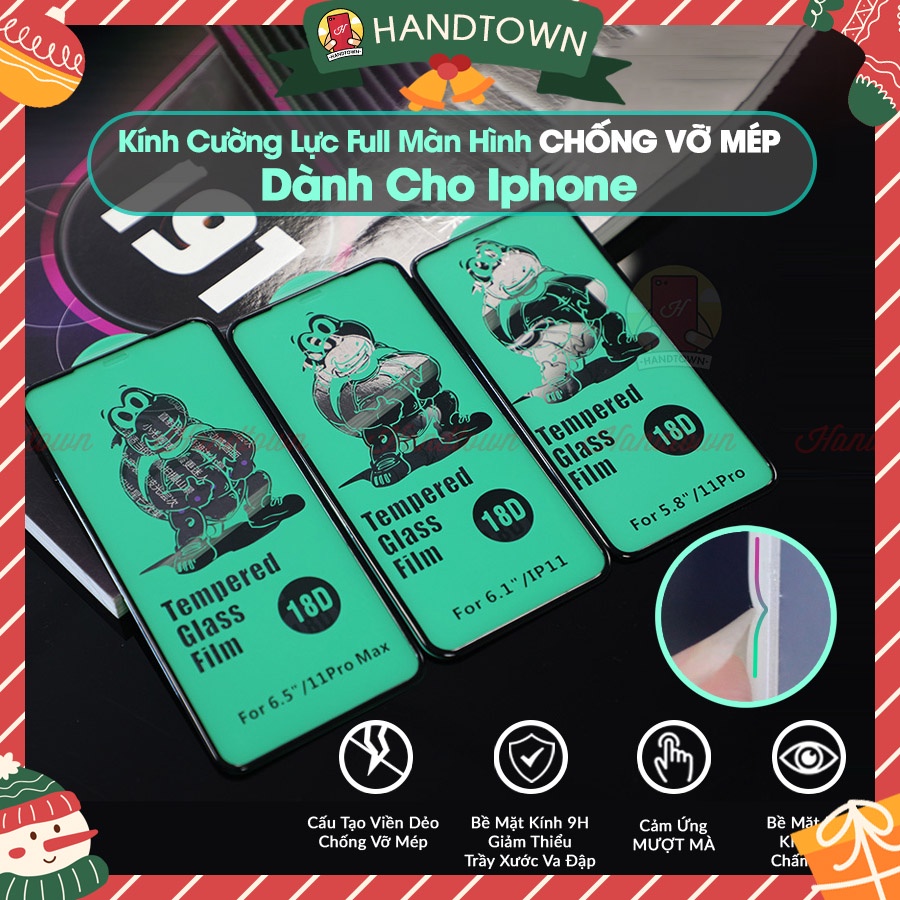 Kính Cường Lực Full Màn Hình Chống Vỡ Mép iPhone iPhone 6/6s/ 7/ 8/ 6 PLUS/7 PLUS/X/XS/XR/XS MAX/11/11Pro/11 Pro Max