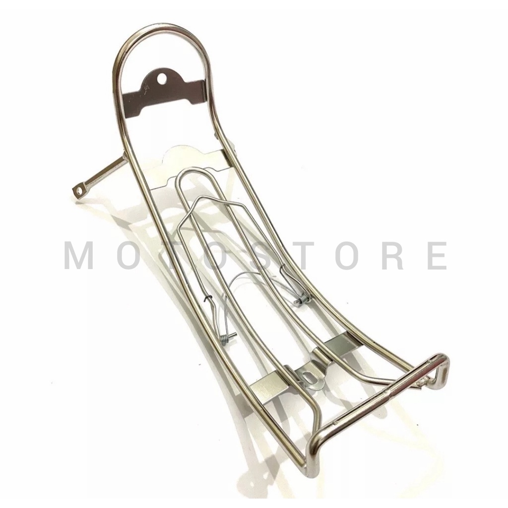 (Combo 4 món) Baga chuối wave - Baga xuồng Spark Thái inox 304 + bộ ốp khung biển inox + móc gạt chắc chắn bền đẹp&quot;