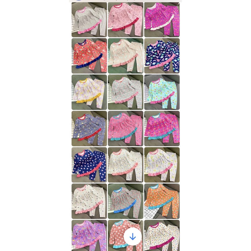 22-45 ký bộ babydoll dài tay size đại Borip bé 30 ký 28 ký 26 ký