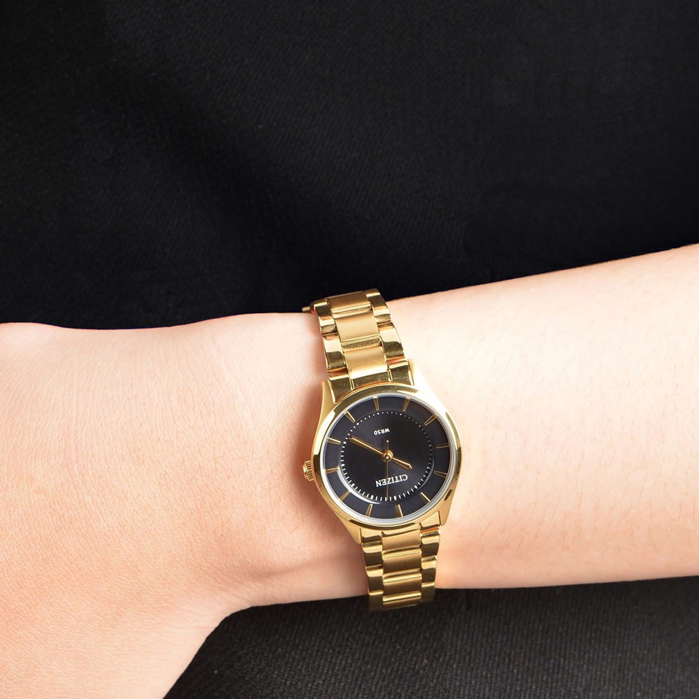 Đồng Hồ Nữ Citizen Dây Thép Không Gỉ ER0202-53E - Mặt Đen