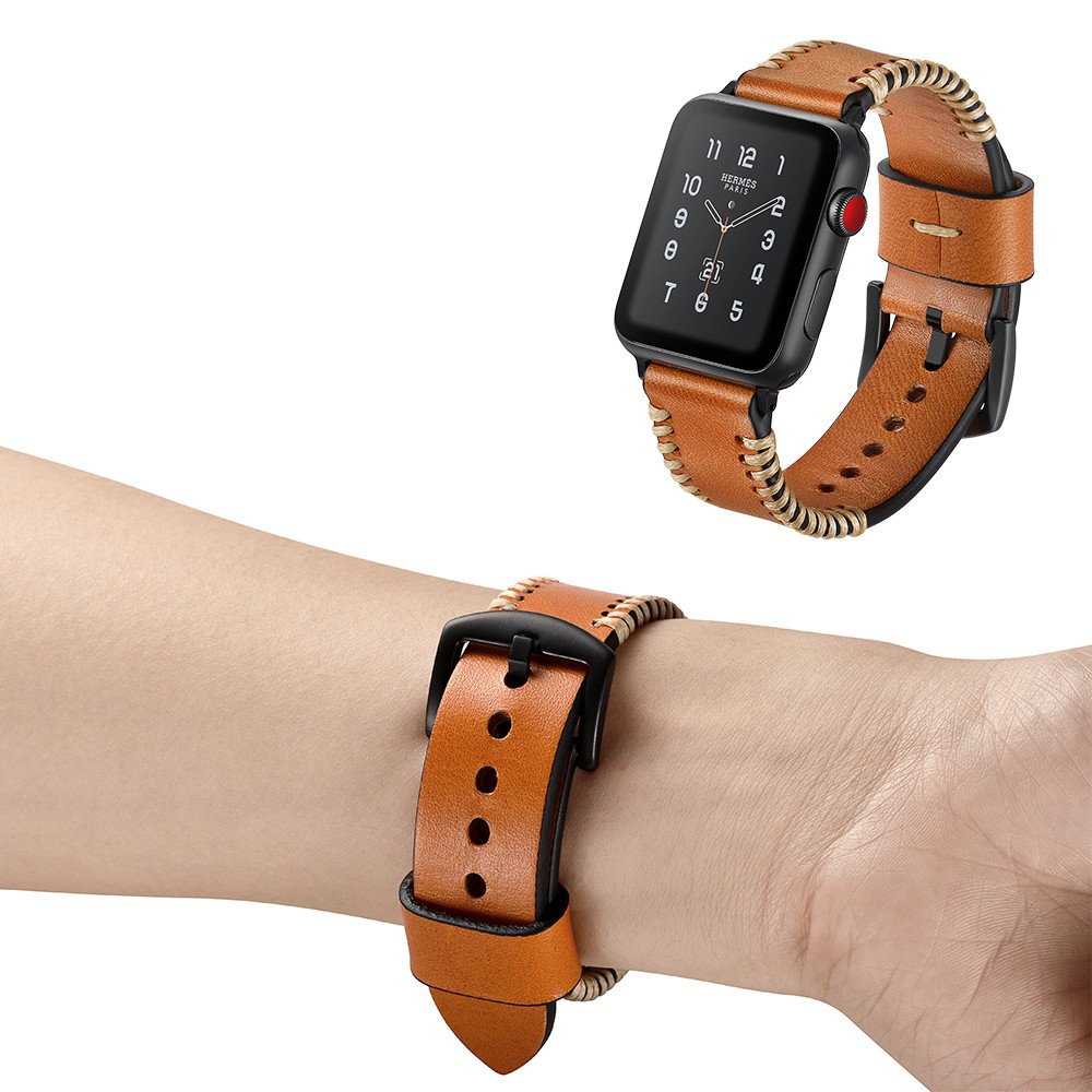 Quality Luxury Durable Leather Band Strap For Apple Watch Series 1 2 3 4 5 6 SE 7 38mm 42mm 40mm 44mm 41mm 45mm