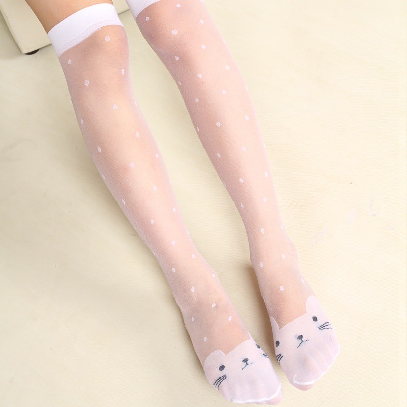 Vớ dài ngang gối cute cho bé gái từ 3-8 tuổi