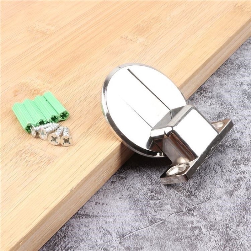 Miếng chặn cửa đế vuông có nam châm, làm bằng hợp kim màu trắng