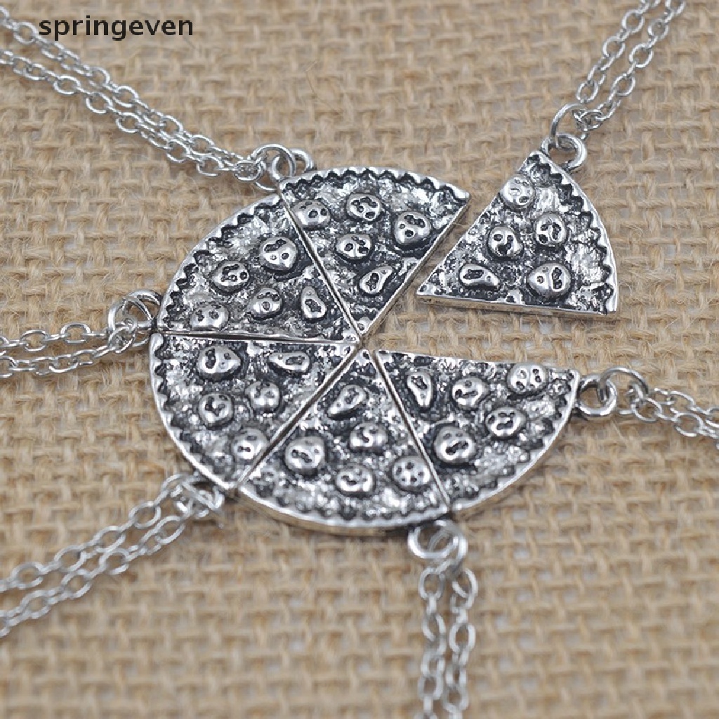 Vòng cổ Tình Bạn Mặt Pizza Khắc Chữ Best Friends