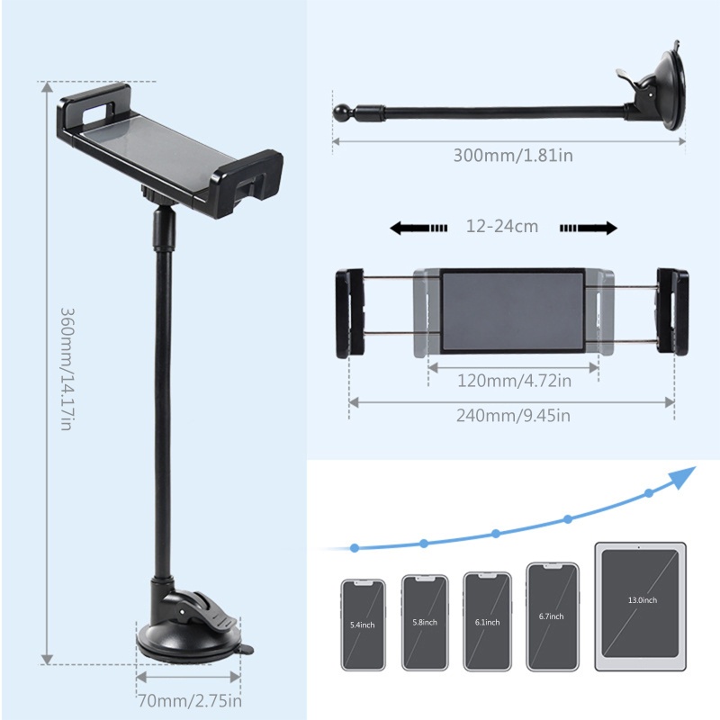 Giá Đỡ Điện Thoại Cổ Ngỗng Gắn Bảng Điều Khiển Xe Hơi