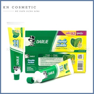 Kem Đánh Răng Ông Tây Kem Đánh Răng Bạc Hà DARLIE DOUBLE ACTION Fresh and Clean Thái Lan Hộp 2 Tuýp 150g/Tuýp