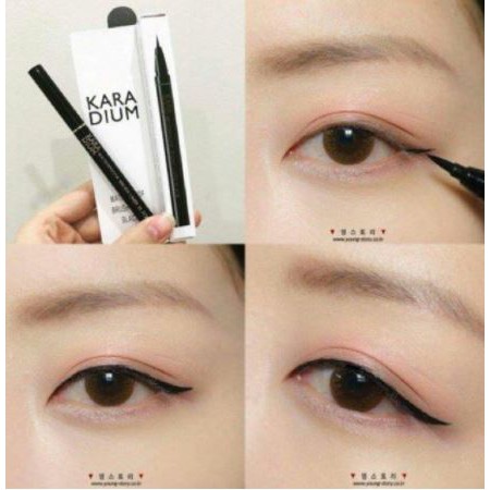 Bút kẻ mắt nước Waterproof Brush Liner Black Karadium