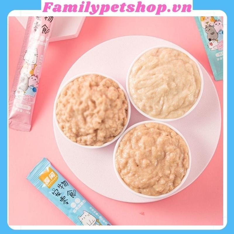 Combo 100 cây súp thưởng cho mèo Shizuka thanh 15g-familypetshop.vn