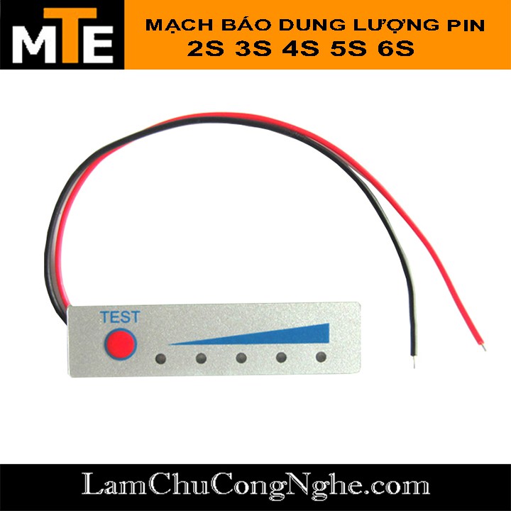 Mạch báo dung lượng pin 18650 2S, 3S, 4S, 5S, 6S