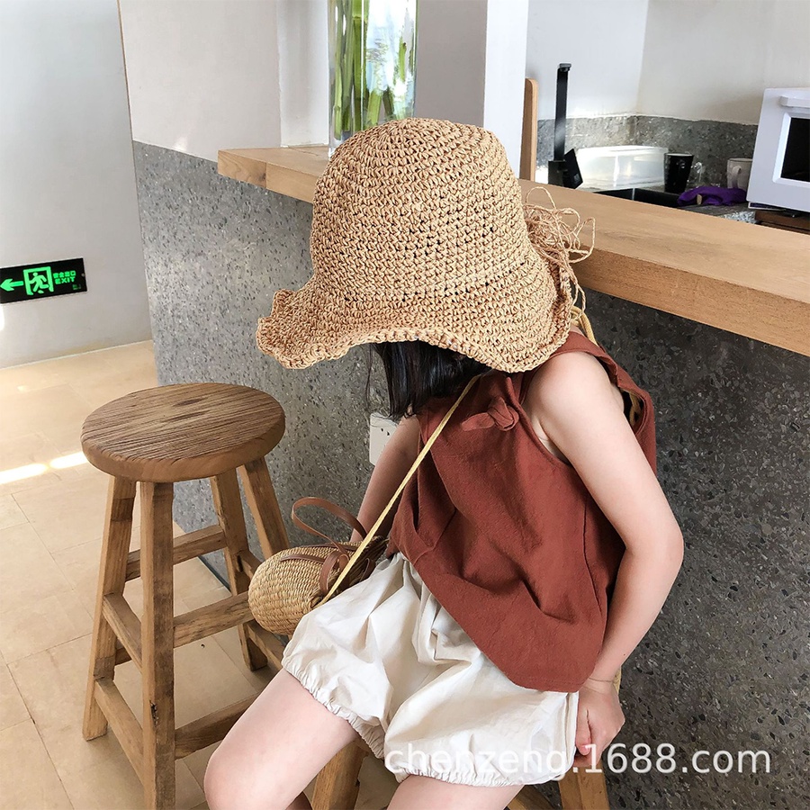 Quần soc romper unisex cho bé Ongvove - 2 màu be xanh phối màu rất xinh 3416