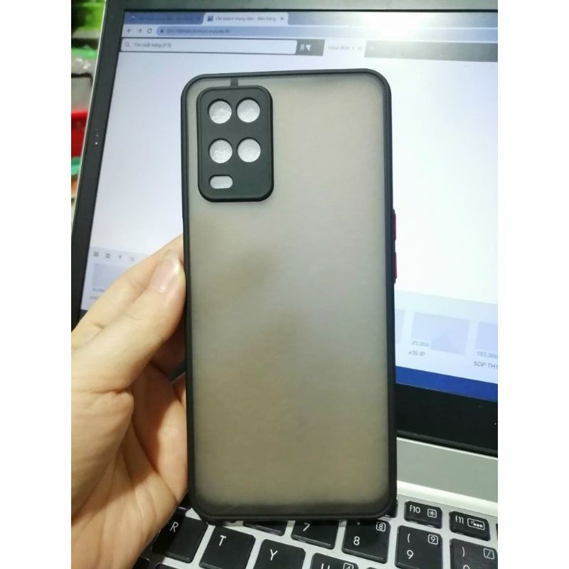 ốp nhám bảo vệ camera oppo reno 5,A94,A52,A53,,realme 7,realme 8pro,5F,F19 pro chống bám vân tay