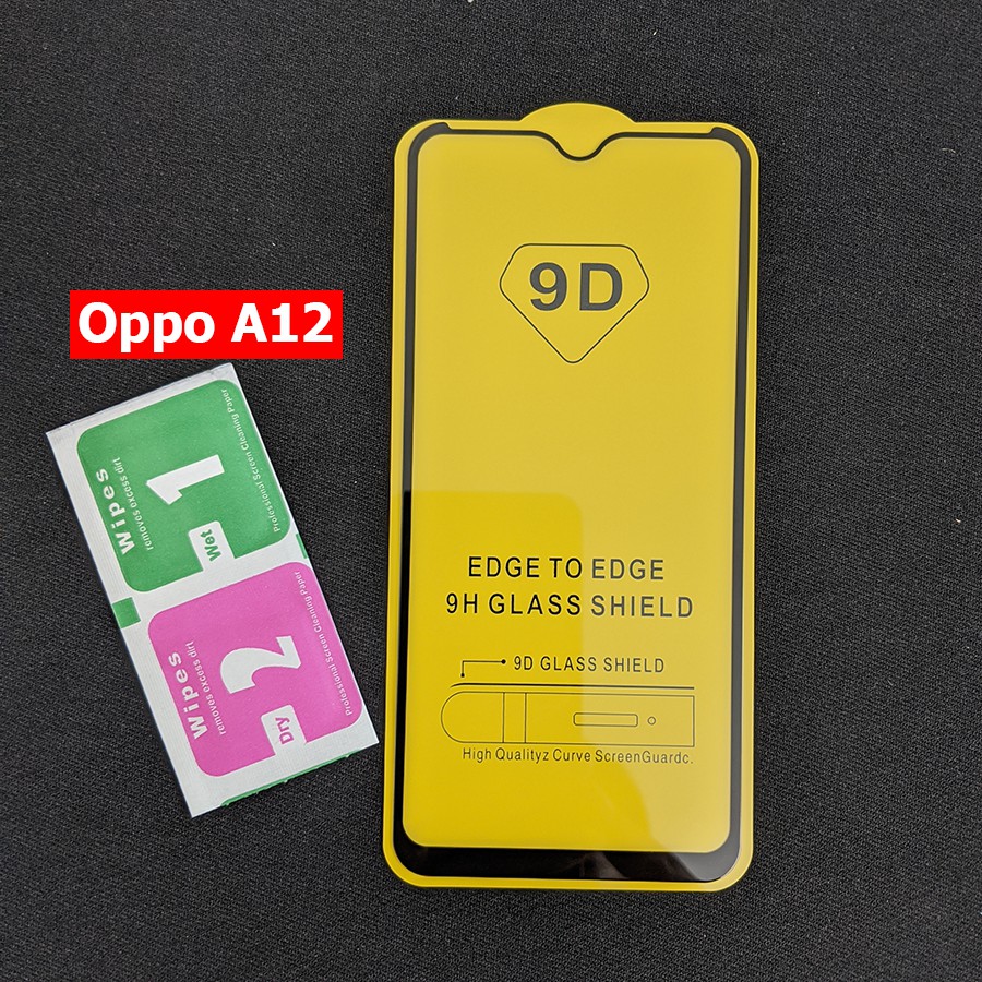 Kính cường lực full màn hình Oppo A12