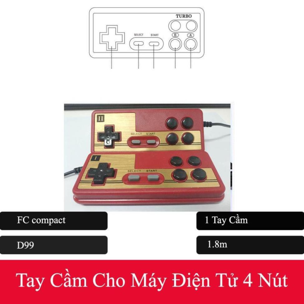 Bộ 2 Tay Cầm Chơi Game Điện Tử 4 Nút 9 Lỗ cho máy game 8 bit - fa