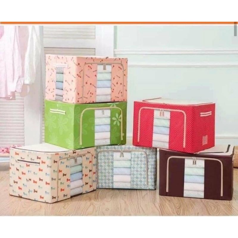 Hộp vải đựng chăn màn, quần áo khung thép