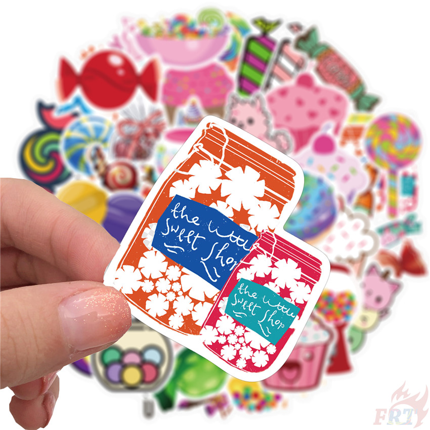 ❉ Rainbow Candy Lollipop Cupcake Dessert Series 01 Stickers ❉ 50Pcs/Set Waterproof DIY Decals Doodle Stickers