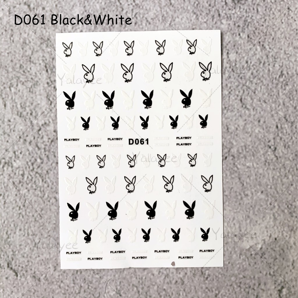 Nhãn dán 3D họa tiết logo thương hiệu D&amp;G Playboy Crocodile D048