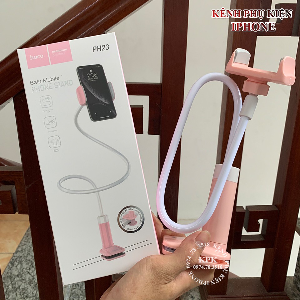 Giá Đỡ Điện Thoại Hoco PH23 Chính Hãng - Kẹp Bàn - Kẹp Đuôi Khỉ - Kẹp Tháo Rời
